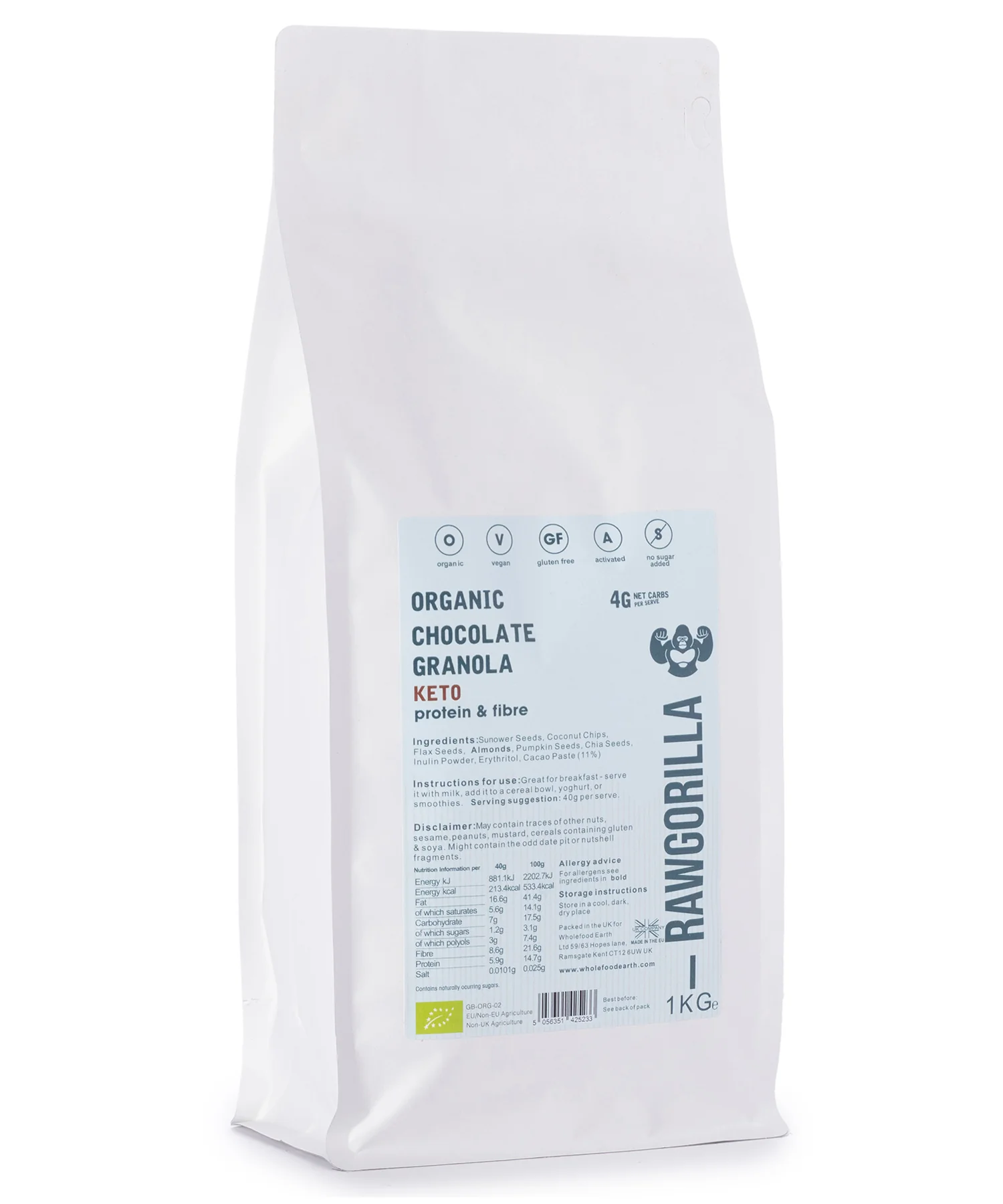 Organic Keto Chocolate Granola  - RAWGORILLA