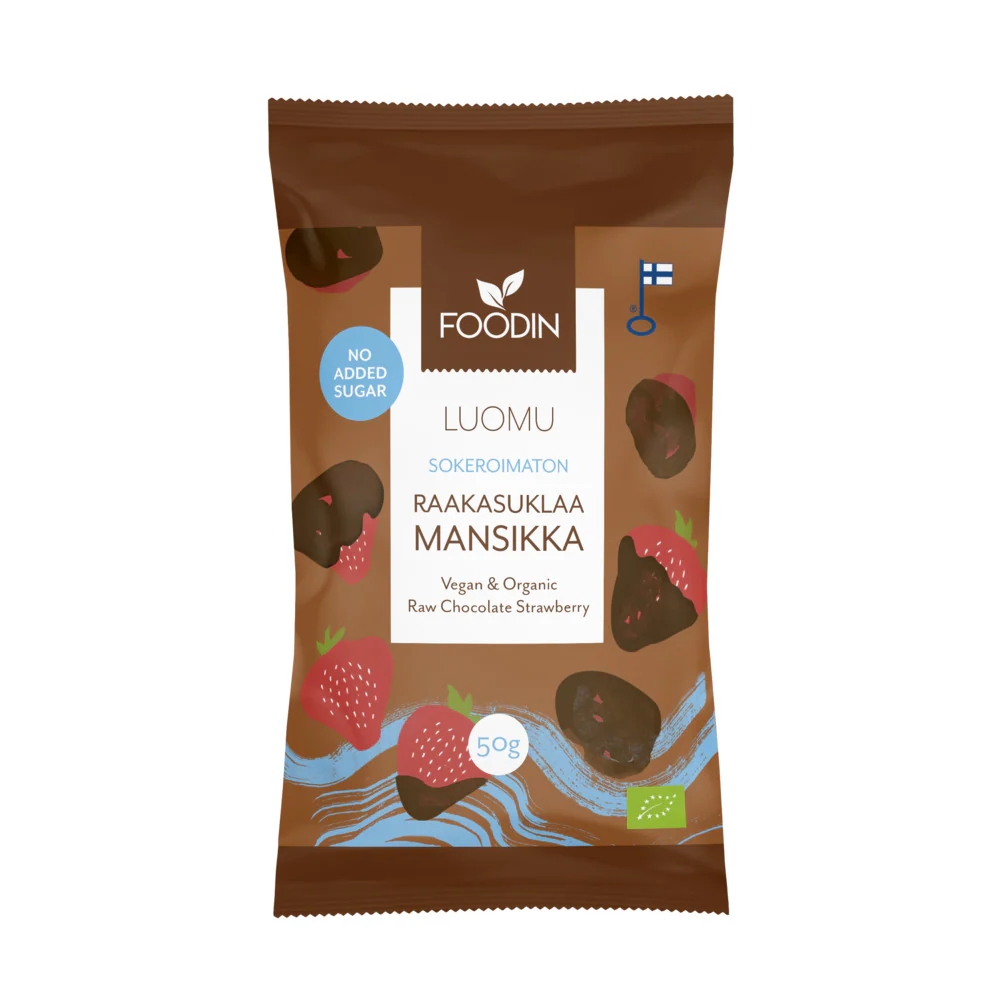 Organic Raw Chocolate Coated Strawberry - Foodin