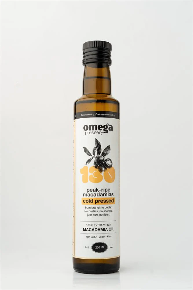 Extra Virgin Macadamia Oil - Omega Pressery -  250ml