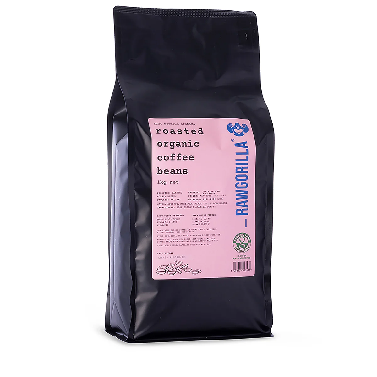 Roasted Organic Whole Coffee Beans -  - RAWGORILLA