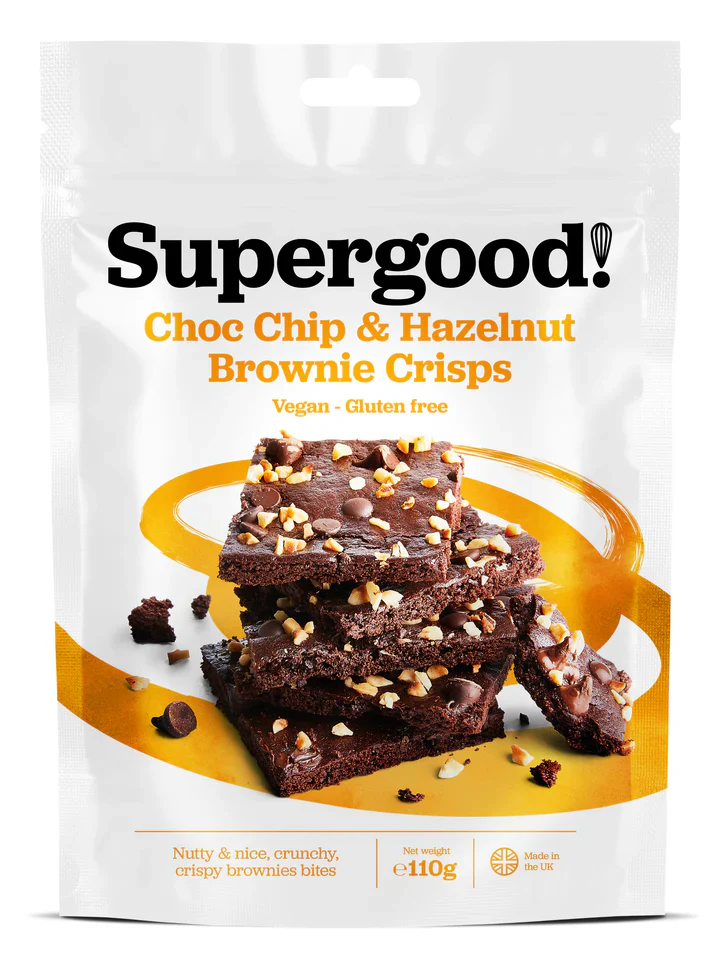 Choc Chip & Hazelnut Brownie Crisps - Supergood